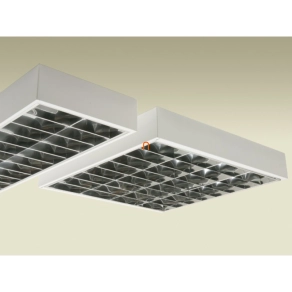   Tükrös rácsos mennyezeti lámpatest 1x58W LED fénycsőhöz