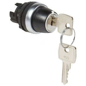   Legrand Osmoz kulcsos 2 fix V állású kapcsoló 90°-fekete - 23954