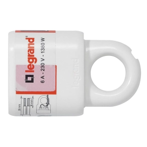 Legrand 2P csatlakozóaljzat 6A, fehér műanyag - 50166