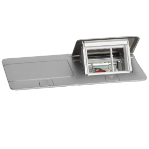  Legrand Pop-up felnyíló süllyesztett padlódoboz 6 (2×3) modul, alumínium, üres - 54012