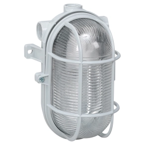   Legrand Bébilux hajólámpa szürke, 60W, IP44, műanyag védőrács - 60405