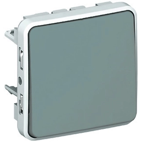   Legrand Plexo 55 egypólusú nyomó N/O, 10A, szürke - 69540