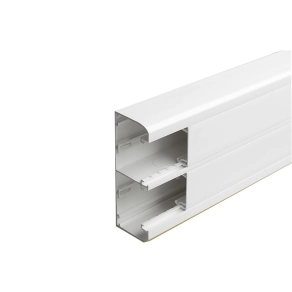   Legrand DLP bepattintható kábelcsatorna, 130 x 50 mm, 2 rekeszes, válaszfallal, 2 x 45 mm-es fedéllel, 2 m, fehér - 75603