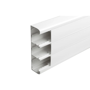   Legrand DLP bepattintható kábelcsatorna, 180 x 50 mm, 3 rekeszes, válaszfallal, 3 x 45 mm-es fedéllel, 2 m, fehér - 75606