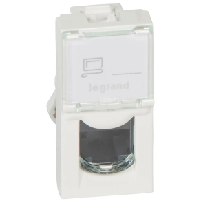   Legrand Program Mosaic LCS2 RJ45 aljzat Cat 5e UTP 1 modul fehér - 76551