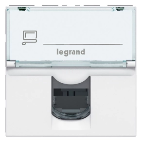   Legrand Program Mosaic LCS2 RJ45 aljzat Cat 6 UTP 2 modul fehér - 76564
