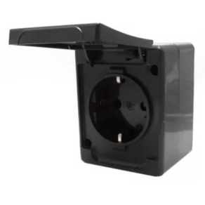  Legrand Kontállux IP44 2P+F csatlakozóaljzat szürke - 8393321