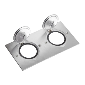   Legrand minitéglalap alakú padlódoboz csatlakozóaljzathoz, rozsdamentes acél - 89702