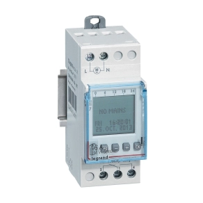   Legrand AlphaRex D21 heti programkapcsoló 1 csatornás 56 program - 412631