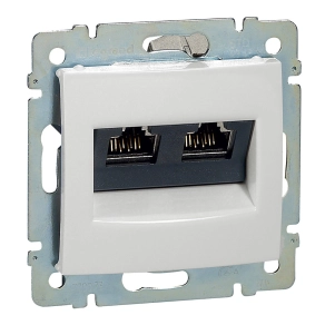 Legrand Valena 2xRJ45 Cat6A STP aljzat, fehér - 770073