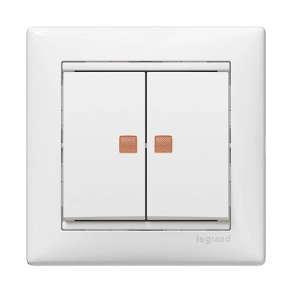   Legrand Valena csillárkapcsoló jelzőfénnyel, fehér - 774428
