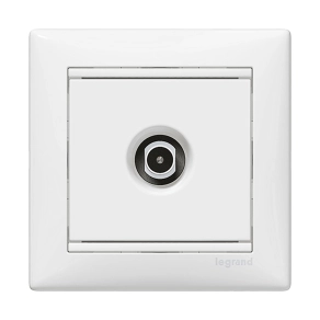   Legrand Valena TV antenna-csatlakozóaljzat átmenő, fehér - 774431