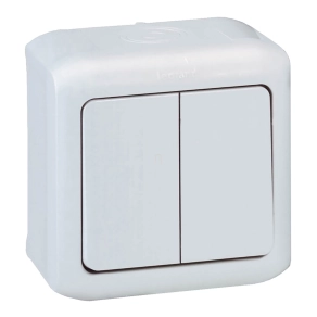   Legrand Forix IP44 falon kívüli kettős váltókapcsoló 10 AX-250 V~ fehér - 782361