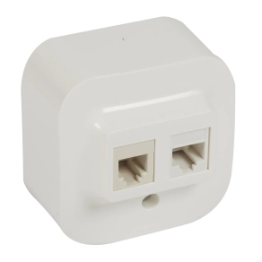   Legrand Forix IP20 fk 1xRJ45 Cat5e UTP informatikai + RJ11 telefoncsatlakozóaljzat fehér - 782421