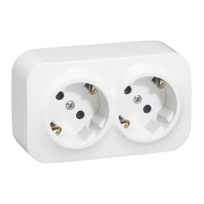   Legrand Forix IP20 falon kívüli 2x2P+F csatlakozóaljzat, 16 A, biztonsági zsaluval, fehér - 782423