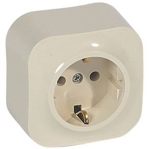   Legrand Forix IP20 falon kívüli 2P+F csatlakozóaljzat, 16 A, bézs - 782441