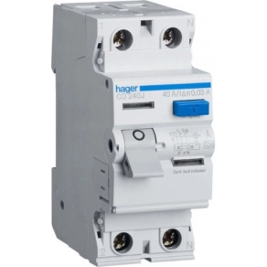 HAGER  Hibaáramrelé 4P, 40A, 30mA, A CD440J