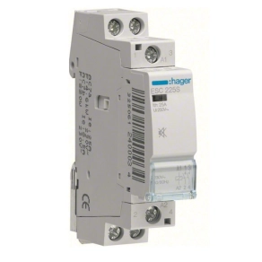 HAGER Mágneskapcsoló, 25A 1NO+1NC, 230V ESC227