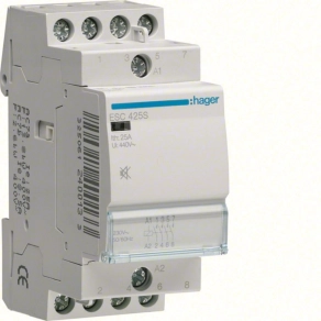HAGER ESC425 Mágneskapcsoló, 4Z, 25A, 230V AC, moduláris