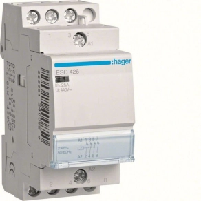 Hager Mágneskapcsoló, 4NY, 25A, 230V AC, moduláris