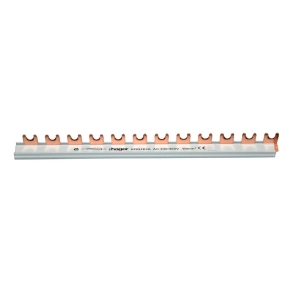   HAGER KDN163A Fázissín 12db 1P kismegszakítóhoz, 10mm2, 12M, 210mm