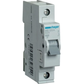 Hager Kismegszakító 1P B 20A 6kA MB120A