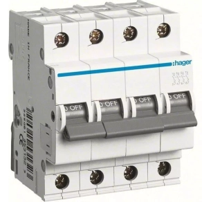 HAGER MC420A Kismegszakító 4P, C-20A, 6kA/10kA, 4M