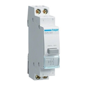 HAGER SVN331 Nyomógomb, 2Z, 16A, moduláris, 1M