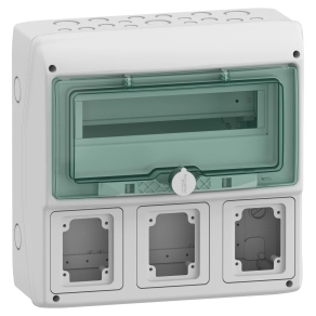 Schneider Electric Mureva Enclosure - 13180 -(Kaedra) Kiselosztó, átlátszó ajtó, 1x12 modul+3 nyílás