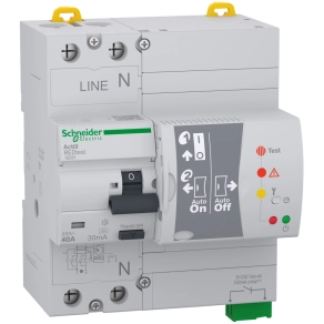   Schneider Electric Acti9 REDtest - 18281 - áram-védőkapcsoló, A osztály, 2P, 40A, 30mA