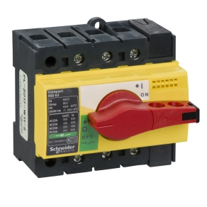   Schneider Electric Interpact INS/INV - 28918 - Interpact INS63 3P piros kapcsoló sárga homloklap