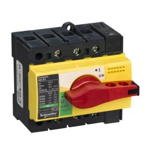   Schneider Electric Interpact INS/INV - 28920 - Interpact INS80 3P piros kapcsoló sárga homloklap
