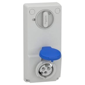   Schneider Electric Kaedra Box - 82031 - Mureva PK (Unika) Panelre szerelhető, reteszelhető aljzat, 2P+F, 6h, 16A, 250V, IP44, védelem nélkül