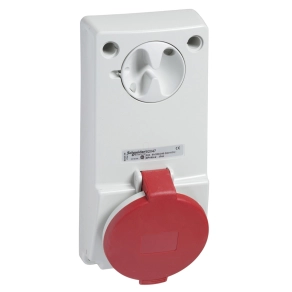   Schneider Electric Kaedra Box - 82045 - Mureva PK (Unika) Panelre szerelhető, reteszelhető aljzat, 2P+F, 9h, 32A, 415V, IP44, védelem nélkül