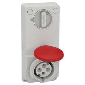   Schneider Electric Kaedra Box - 82046 - Mureva PK (Unika) Panelre szerelhető, reteszelhető aljzat, 3P+F, 6h, 32A, 415V, IP44, védelem nélkül