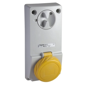   Schneider Electric Kaedra Box - 82079 - Mureva PK (Unika) Panelre szerelhető, reteszelhető aljzat, 3P+F, 4h, 16A, 130V, IP65, védelem nélkül