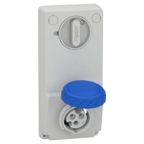   Schneider Electric Kaedra Box - 82081 - Mureva PK (Unika) Panelre szerelhető, reteszelhető aljzat, 2P+F, 6h, 16A, 250V, IP65, védelem nélkül