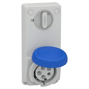   Schneider Electric Kaedra Box - 82092 - Mureva PK (Unika) Panelre szerelhető, reteszelhető aljzat, 2P+F, 6h, 32A, 250V, IP65, védelem nélkül