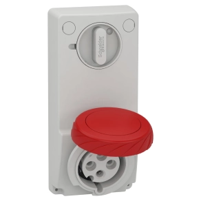   Schneider Electric Kaedra Box - 82096 - Mureva PK (Unika) Panelre szerelhető, reteszelhető aljzat, 3P+F, 6h, 32A, 415V, IP65, védelem nélkül