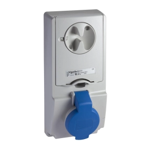   Schneider Electric Kaedra Box - 82143 - Mureva PK (Unika) Panelre szerelhető, reteszelhető aljzat, 3P+F, 9h, 32A, 250V, IP44, olvadóbiztosítós