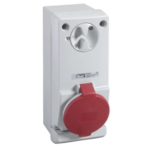   Schneider Electric Kaedra Box - 83036 - Mureva PK (Unika) Falra szerelhető, reteszelhető aljzat, 3P+N+F, 6h, 16A, 415V, IP44, védelem nélkül