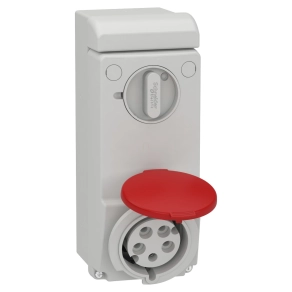   Schneider Electric Kaedra Box - 83047 - Mureva PK (Unika) Falra szerelhető, reteszelhető aljzat, 3P+N+F, 6h, 32A, 415V, IP44, védelem nélkül