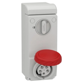   Schneider Electric Kaedra Box - 83086 - Mureva PK (Unika) Falra szerelhető, reteszelhető aljzat, 3P+N+F, 6h, 16A, 415V, IP65, védelem nélkül