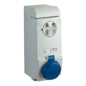   Schneider Electric Kaedra Box - 83093 - Mureva PK (Unika) Falra szerelhető, reteszelhető aljzat, 3P+F, 9h, 32A, 250V, IP65, védelem nélkül