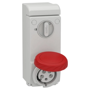   Schneider Electric Kaedra Box - 83097 - Mureva PK (Unika) Falra szerelhető, reteszelhető aljzat, 3P+N+F, 6h, 32A, 415V, IP65, védelem nélkül