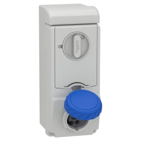   Schneider Electric Kaedra Box - 83181 - Mureva PK (Unika) Falra szerelhető, reteszelhető aljzat, 2P+F, 6h, 16A, 250V, IP65, olvadóbiztosítós