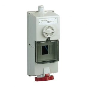   Schneider Isoblock falra szerelhető, reteszelhető aljzat, 3P+N+F, 3h, 32A, 440V, IP65, DIN sínnel 83799