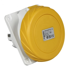   Schneider Pratika panelre szerelhető döntött aljzat, 3P+N+F, 4h, 32A, 130V, IP67, csavaros PKF32F715