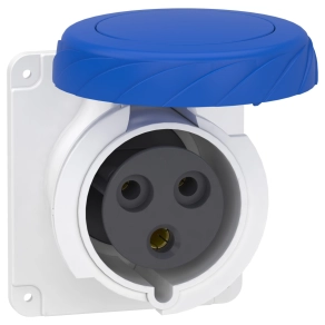   Schneider Electric PratiKa - PKF32G723 - Mureva PK (Pratika) Panelre szerelhető egyenes aljzat, 2P+F, 6h, 32A, 250V, IP67, csavaros