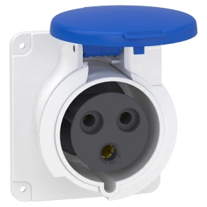   Schneider Electric PratiKa - PKF32G423 - Mureva PK (Pratika) Panelre szerelhető egyenes aljzat, 2P+F, 6h, 32A, 250V, IP44, csavaros